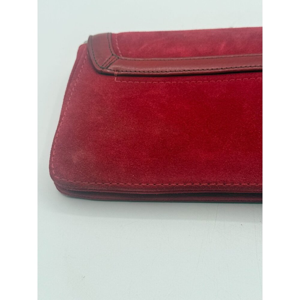 Vintage Coach Red Suede Leather Legacy Convertible Clutch Shoulder Bag 9733 - Picture 10 of 12